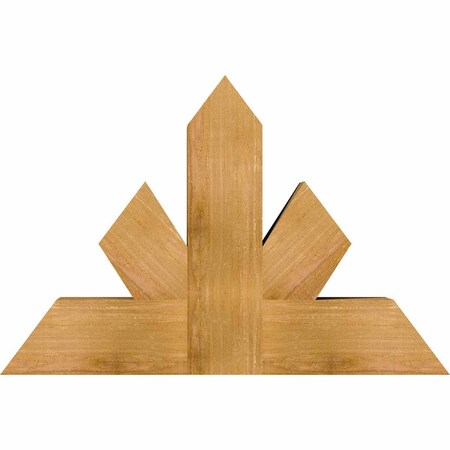 Ekena Millwork Saratoga Rough Sawn Timber Gable Bracket, Western Red Cedar, 36"W x 24"H x 6"D x 6"F, 16/12 Pitch GBW036X24X0606SAR00RWR